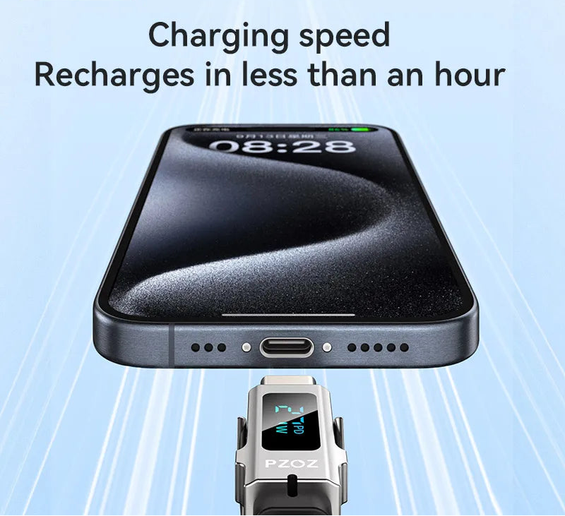 All in One USB C Fast Charging Data Cable and TF Card Reader for iPhone iPad MacBook Devices
