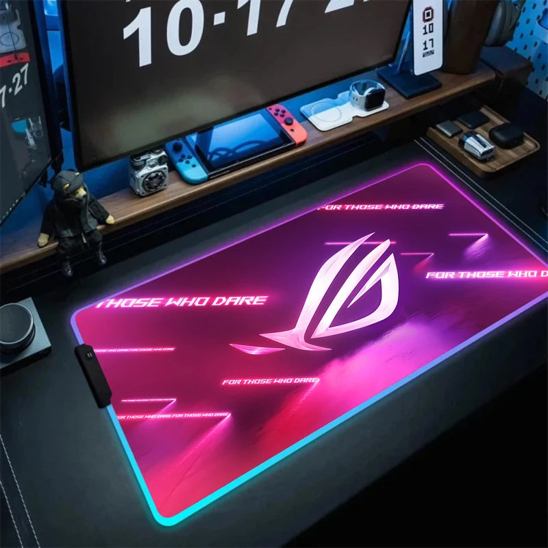 Large RGB Gaming Mouse Pad with Backlight Non Slip Surface for Keyboard and Desk Protection