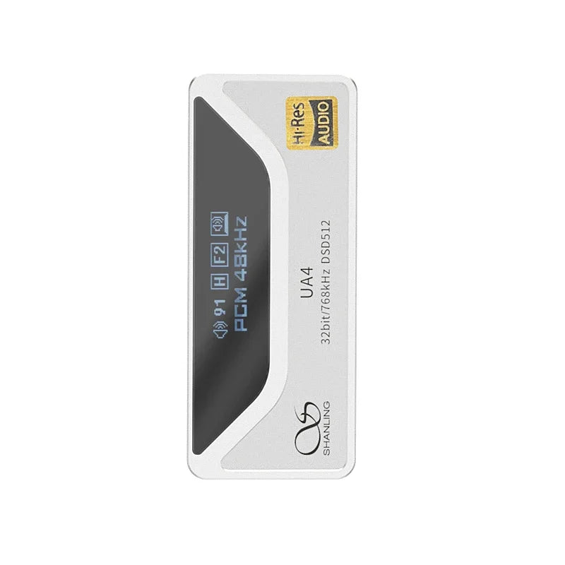 High-Resolution Portable USB DAC AMP with Balanced Outputs and Display for Headphones and Audio Devices