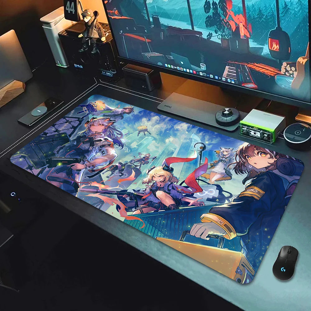 Large Gaming Mouse Pad with Non-Slip Rubber Base and Anime-Inspired Design for E-Sports Setups