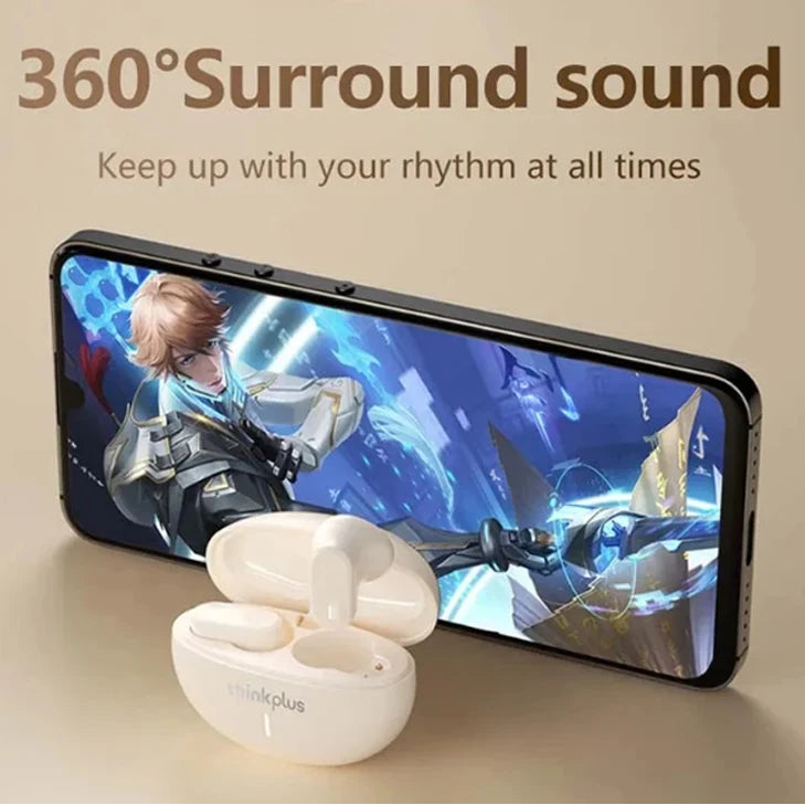 Wireless Bluetooth 5.1 In Ear Earbuds with Dual Microphones Sports HiFi Sound Charging Case