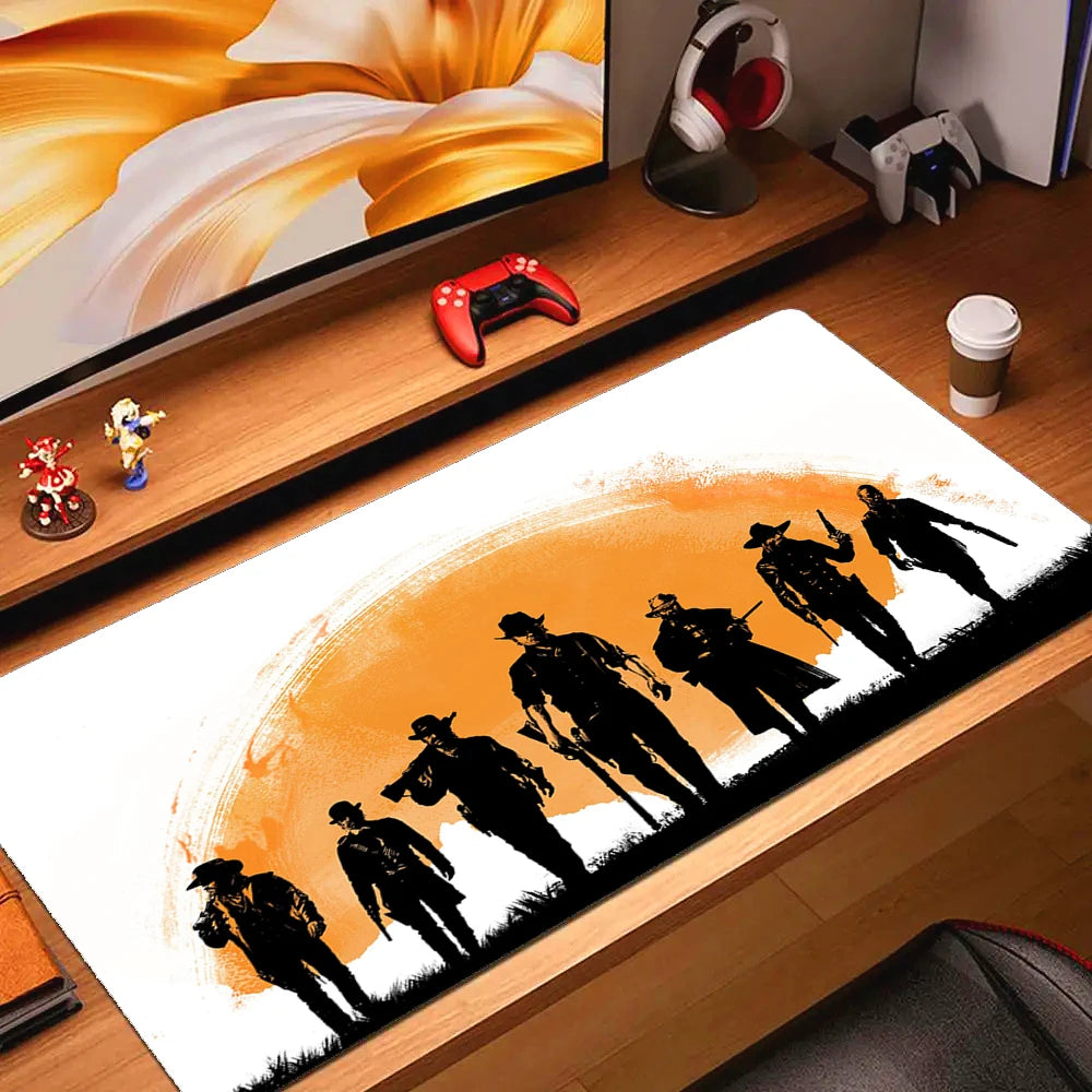 Large Non-slip Gaming Mouse Pad with Stitched Edges and Comfortable Rubber Base for Desktop Use