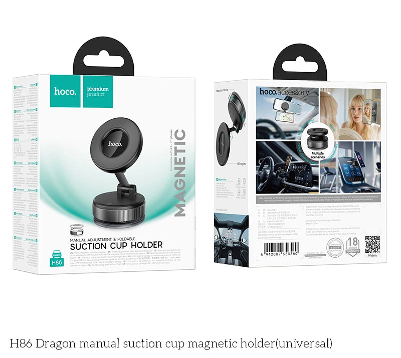 Foldable Vacuum Adsorption Magnetic Car Phone Holder Universal Suction Cup Navigation Mount Stand