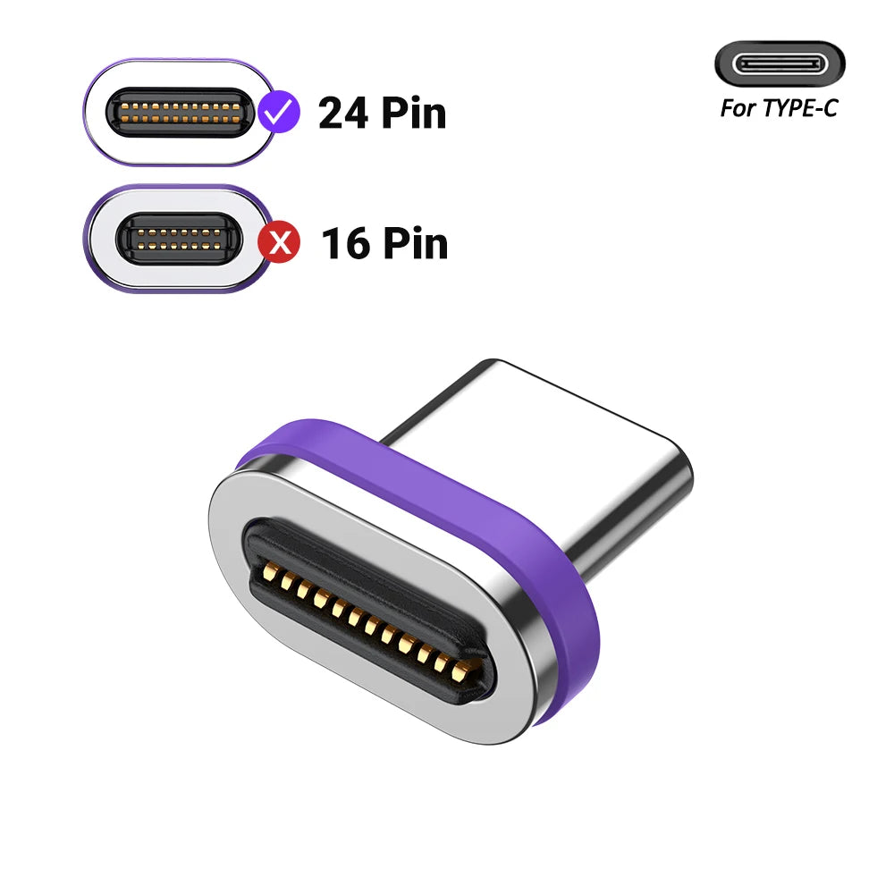 USB C Magnetic Adapter 40Gbps 8K 60Hz 240W PD Fast Charge Converter for Laptops and Devices