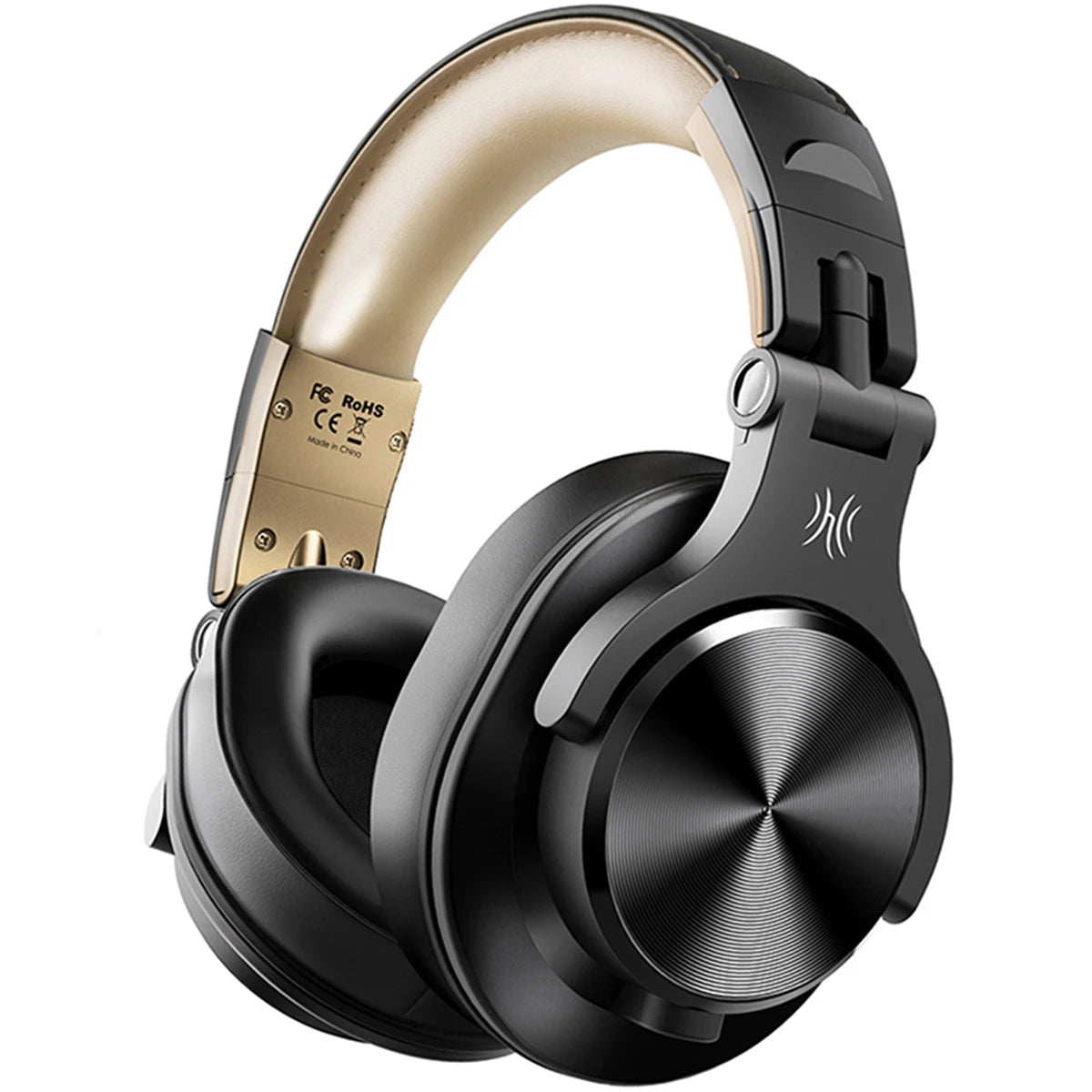 Wireless and Wired Bluetooth 5.2 Over-Ear Studio Headphones with Microphone and 72 Hour Playtime