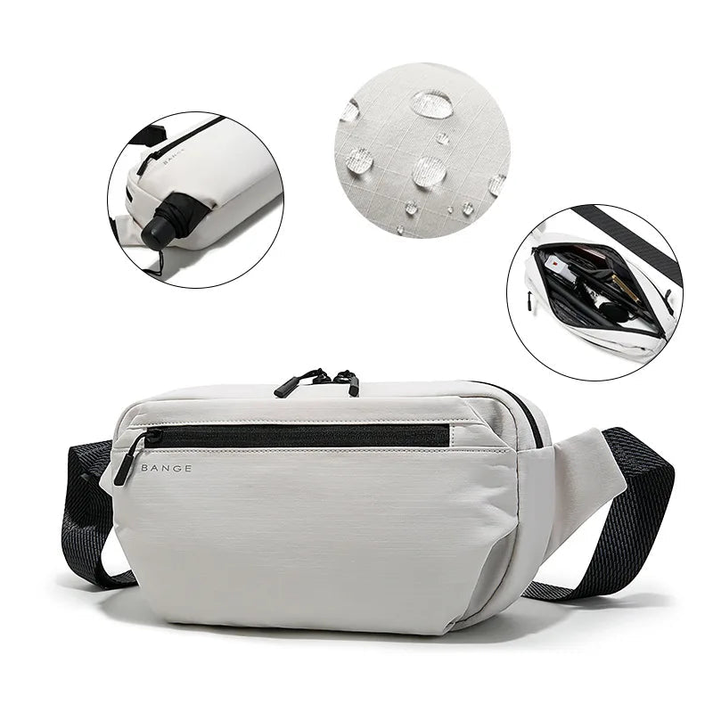 Water Resistant Travel Chest Sling Bag with USB Charging and Anti-Theft Crossbody Design Unisex