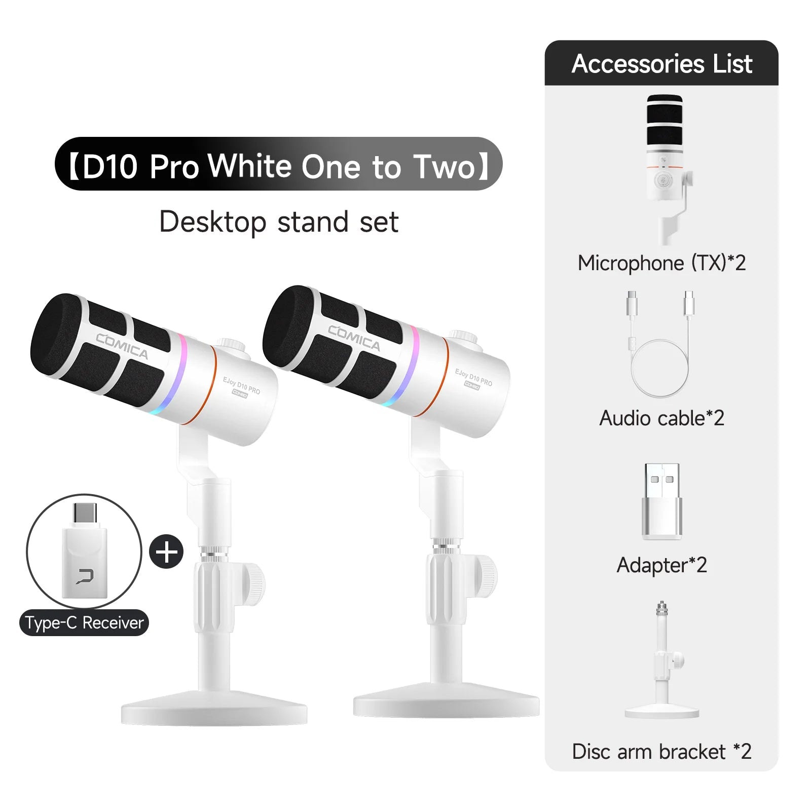 RGB Cardioid Dynamic USB and XLR Microphone Combo for Gaming Streaming Podcast and Interview Use