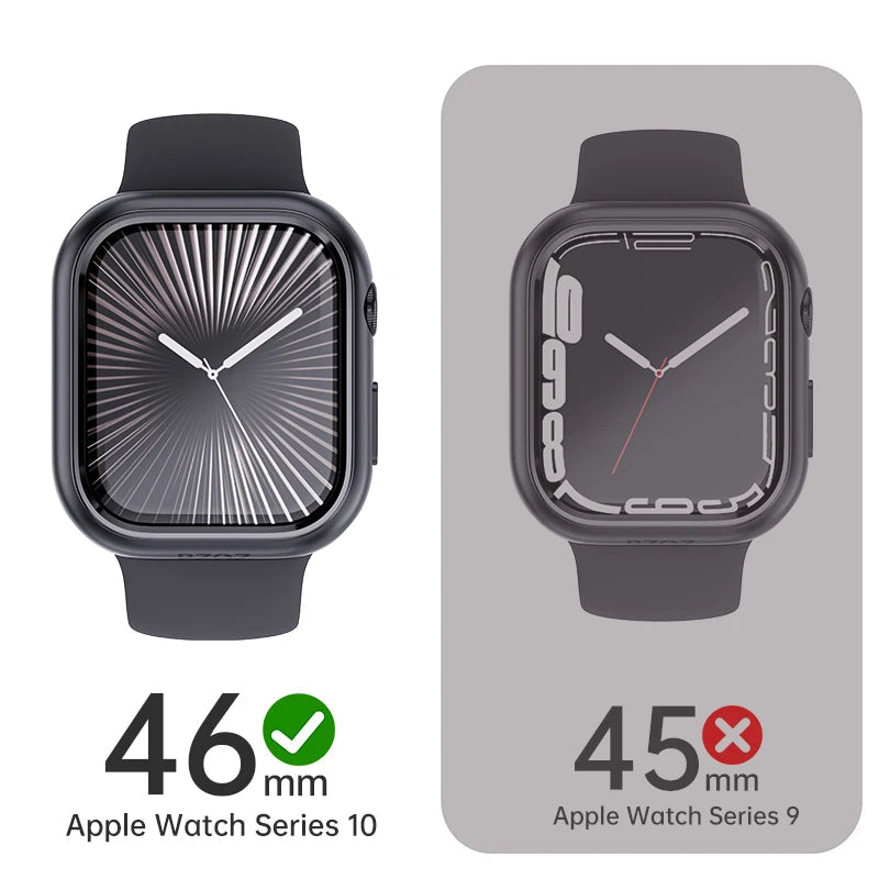 Full Coverage Silicone Protective Case Cover for Apple Watch Series 10 sizes 38-46mm