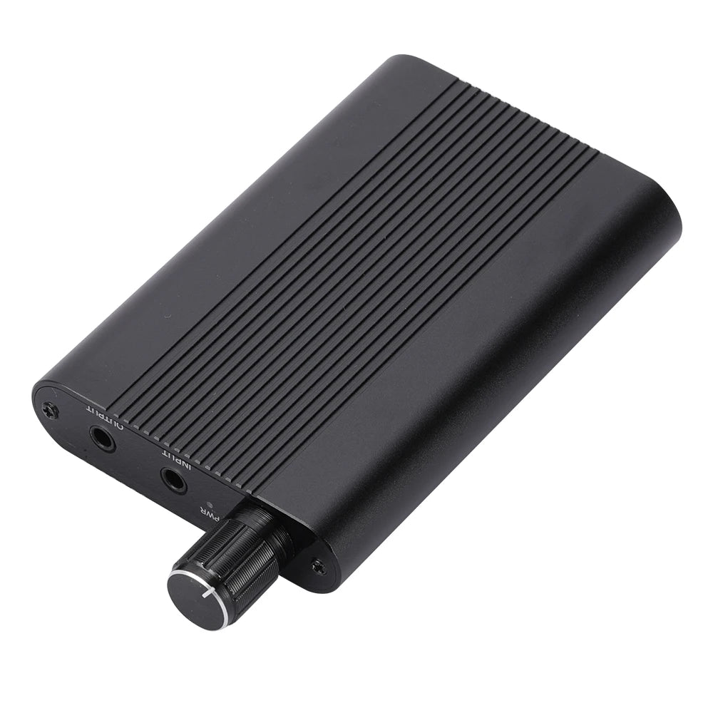 Portable HiFi Stereo Headphone Amplifier with 3.5mm Dual Output and Two-Level Boost Switch