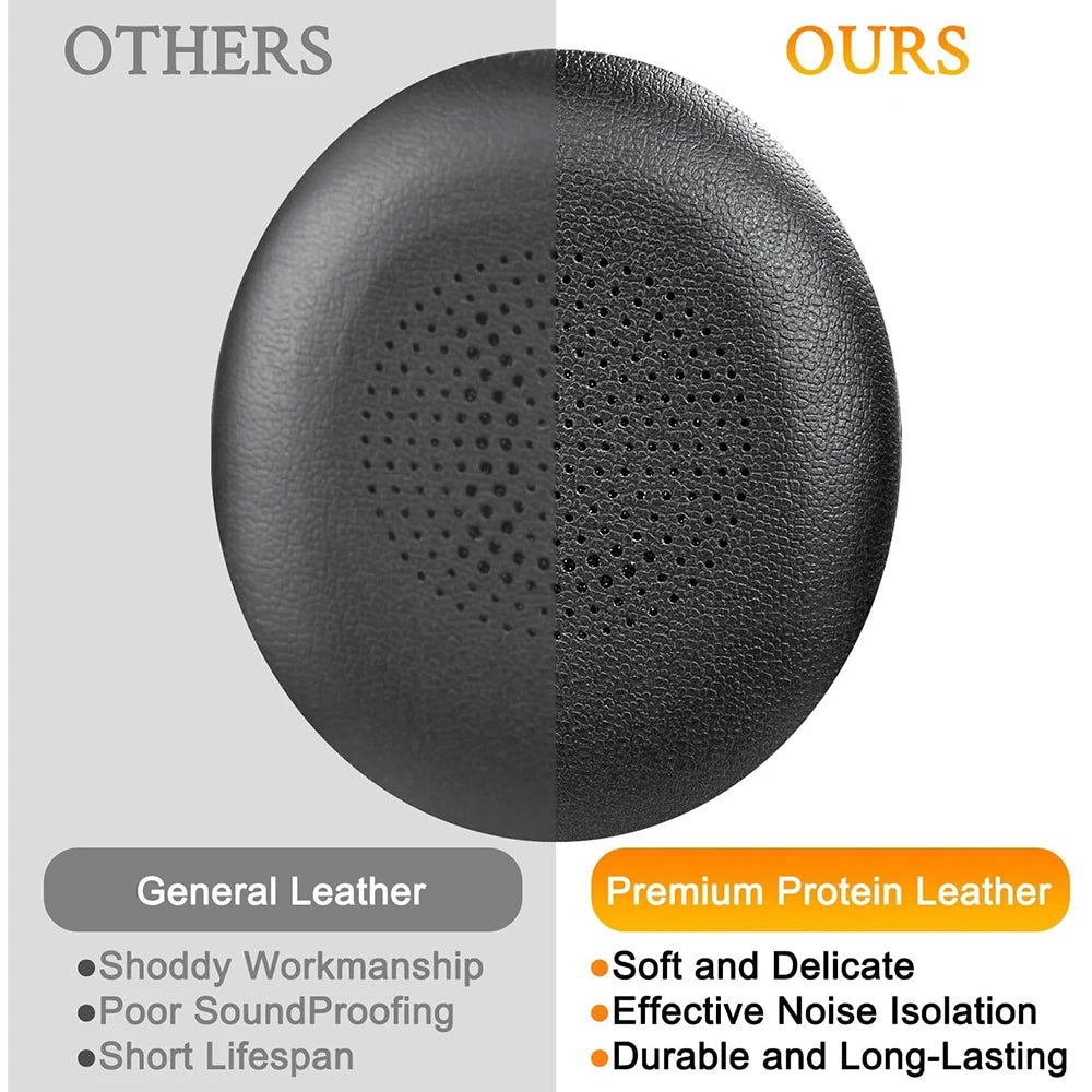 Memory Foam Replacement Earpads for Jabra Evolve2 65 40 Elite 45h Headphones Compatible Cushions