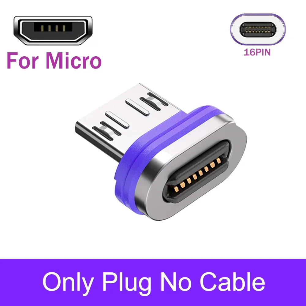 Magnetic 240W Fast Charging USB Cable with 180 Degree Rotation for iPhone and Type C Devices
