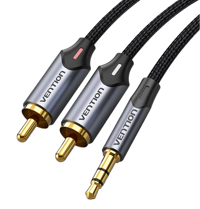 3.5mm to 2RCA Audio Cable Splitter Aux Lead for Amplifier Home Theatre Speaker