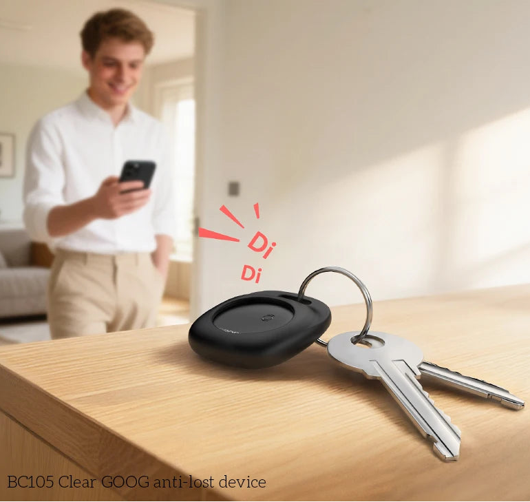 Bluetooth GPS Tracker for Keys Luggage Pets - Waterproof Anti-Loss Device Compatible with Google App