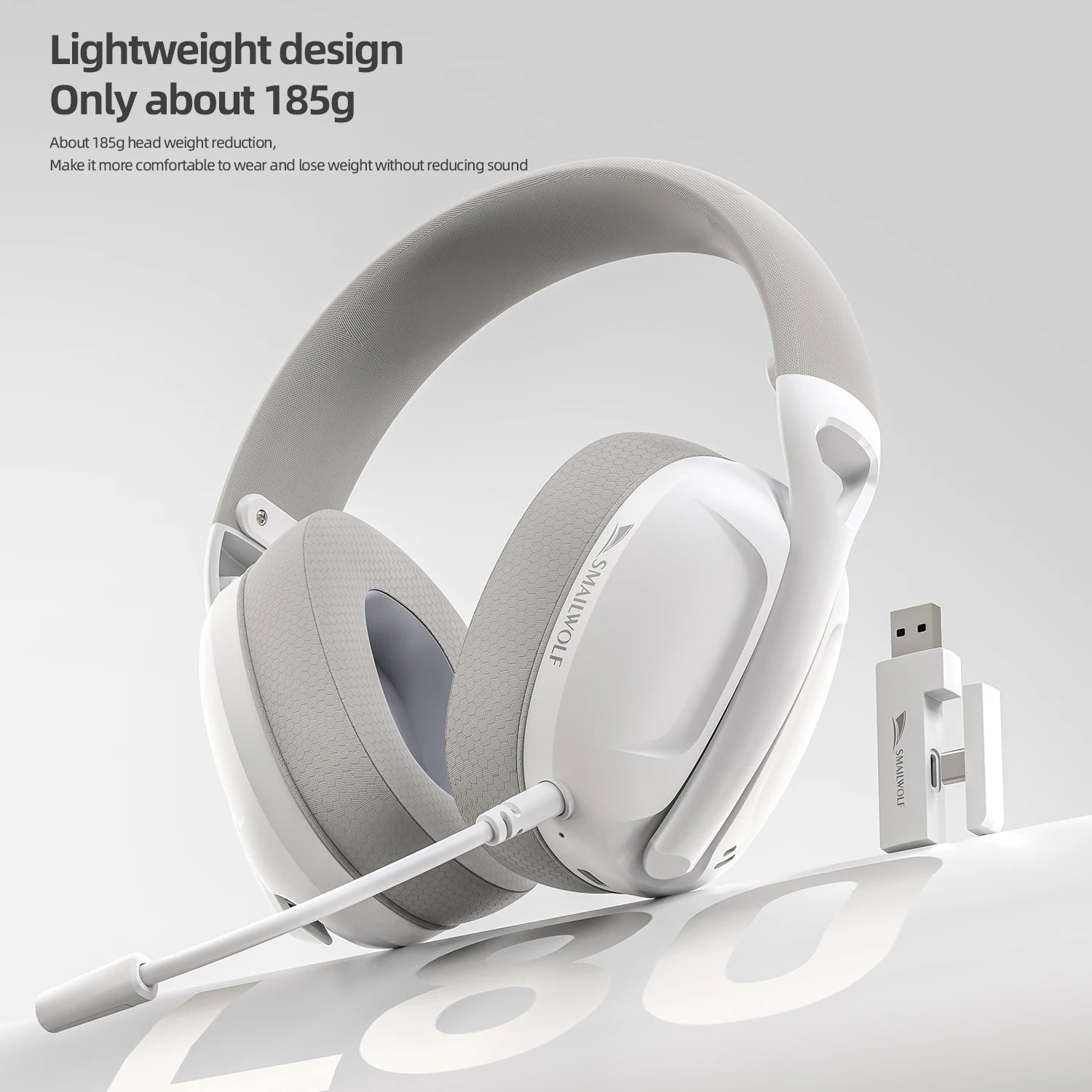 Wireless Bluetooth Three Mode Gaming Headset with Microphone and Lightweight Design