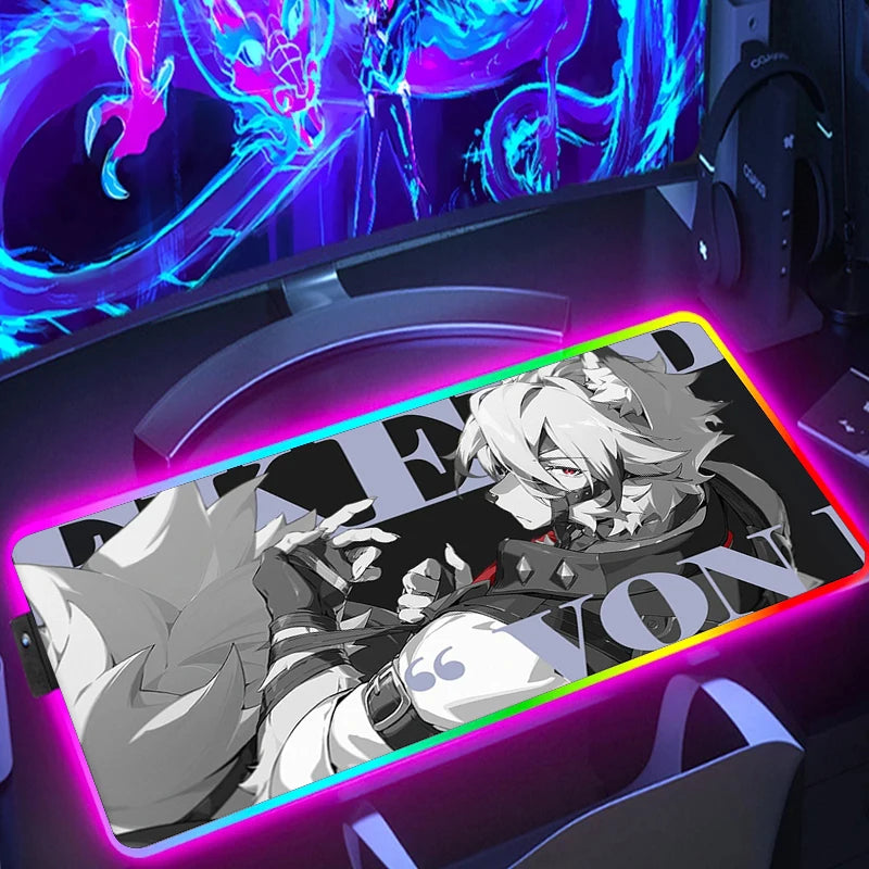 RGB Gaming Mouse Pad XXL with HD Print Non Slip Base Waterproof Rubber Desk Mat for PC Setup