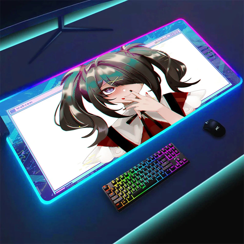 Extended RGB Gaming Mouse Mat with LED Lighting Extra Large Waterproof Non Slip Rubber Surface