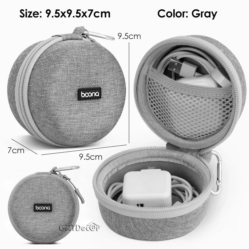 Double Layer Hard EVA Electronics Storage Case for Cables Chargers Earphones and Travel Accessories