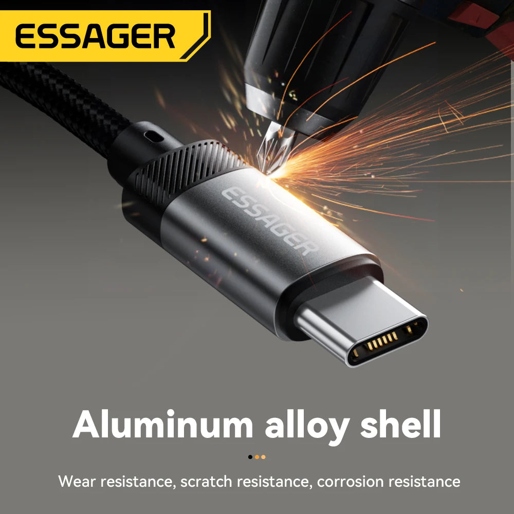 Essager Type-C to 3.5mm Audio Adapter Cable for iPhone 15, Samsung, MacBook & More