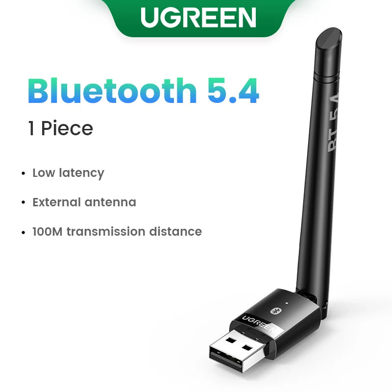 USB Bluetooth 5.4 Long Range Adapter 120m Dongle for PC Audio Keyboard Mouse Wireless