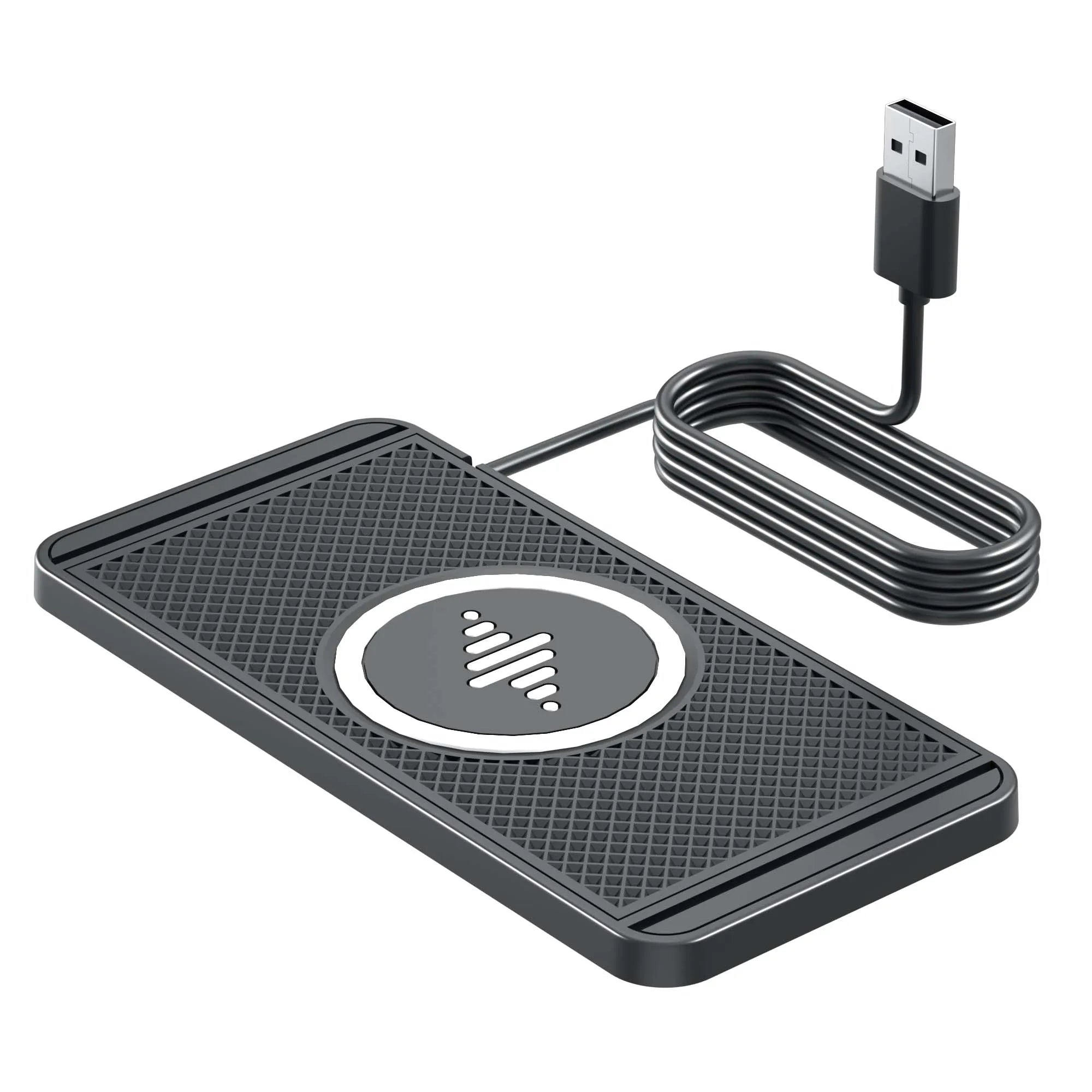 Wireless Car Charging Pad with Fast Type C Connection and Non Slip Design for Smartphones