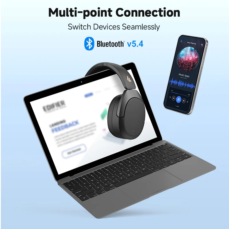 Wireless Over-Ear Headphones with Active Noise Cancelling and Hi-Res Audio Quality