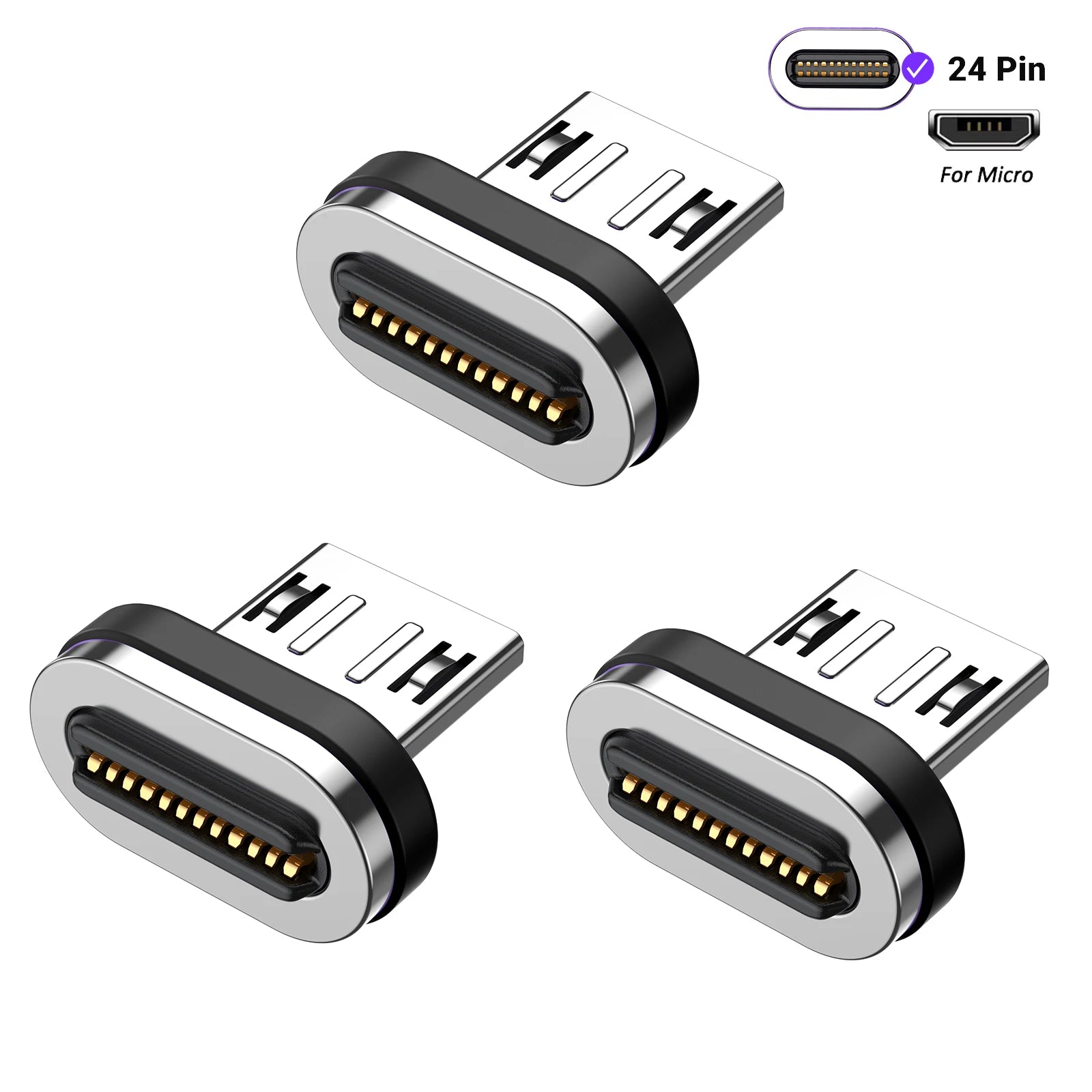 USB C Magnetic Adapter 40Gbps 8K 60Hz 240W PD Fast Charge Converter for Laptops and Devices