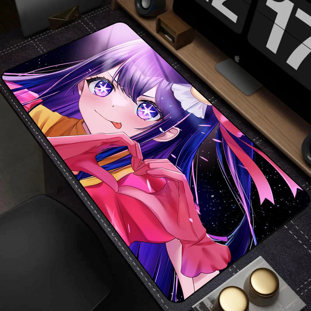 Large Anti-Slip Gaming Mouse Pad with Kawaii Illustration, Extended Deskmat for Keyboard and PC