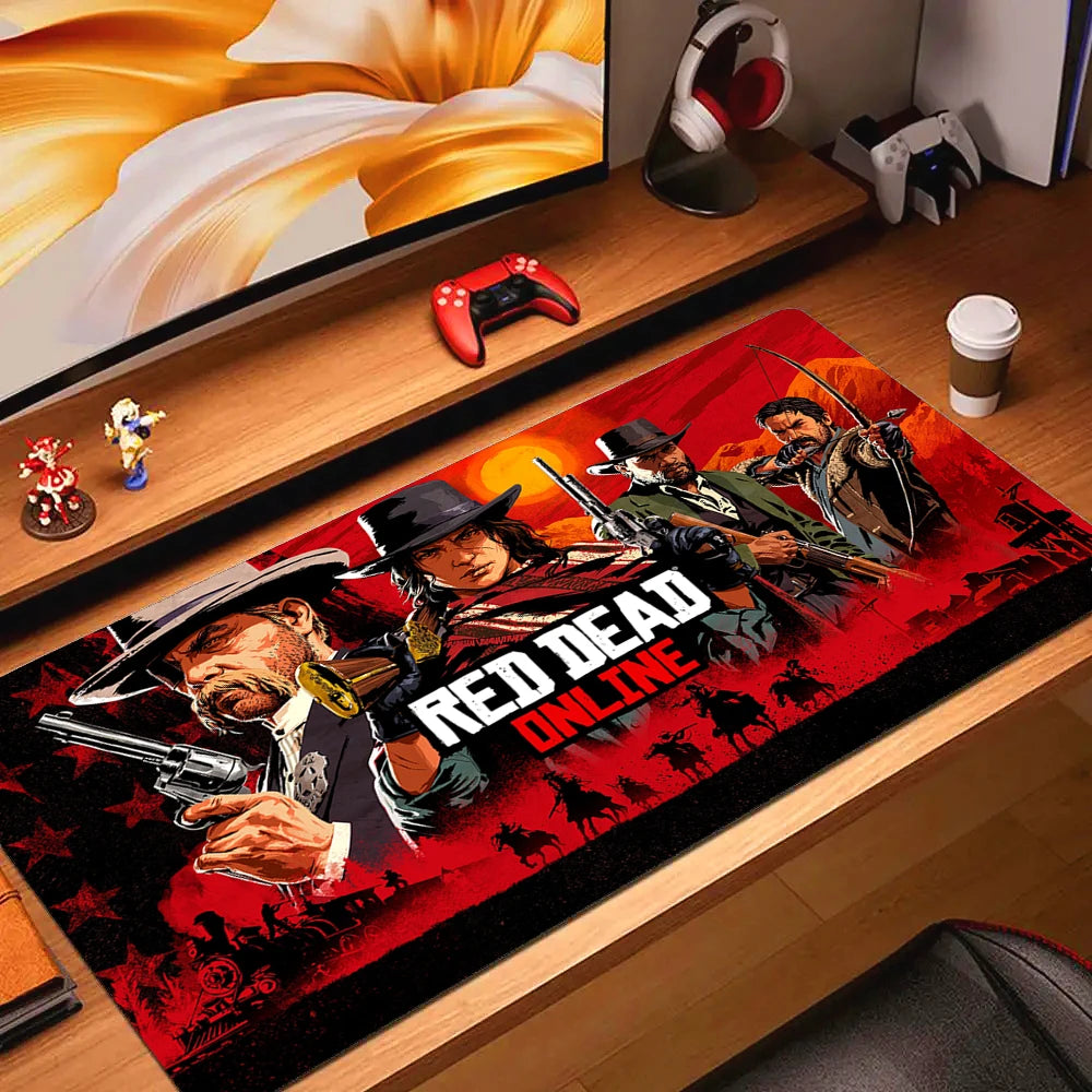 Large Non-slip Gaming Mouse Pad with Stitched Edges and Comfortable Rubber Base for Desktop Use