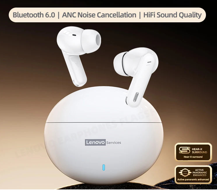 Wireless Bluetooth 6.0 In Ear Headphones with Active Noise Cancelling and HiFi Sound