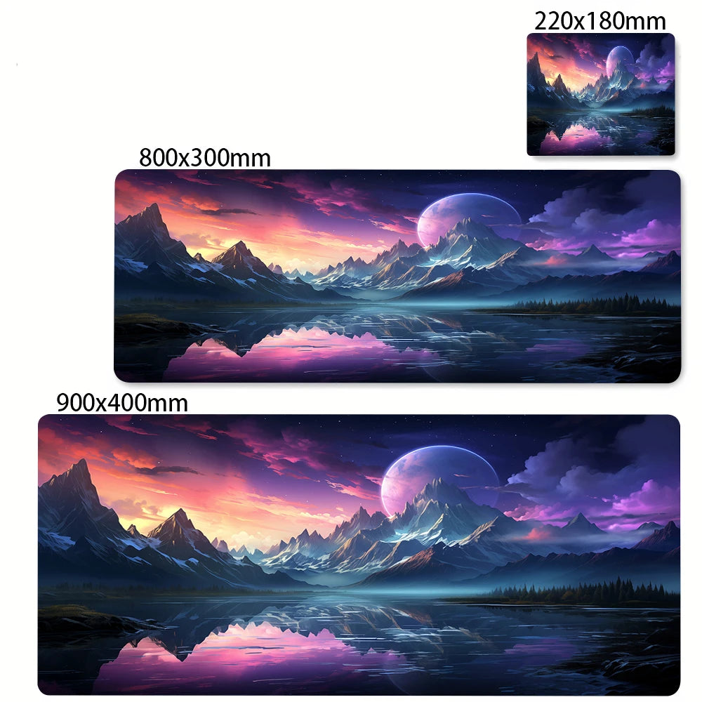 XXL Extended Anti-Slip Starry Sky Mouse Mat for PC Gaming Desks and Office Keyboards