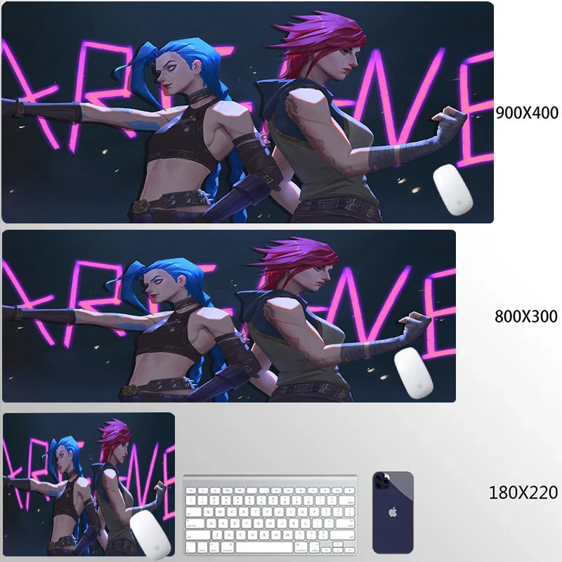 XXL Extended Gaming Mouse Mat with Anti-slip Rubber Base, Durable Edge, Desk Protection 90x40cm