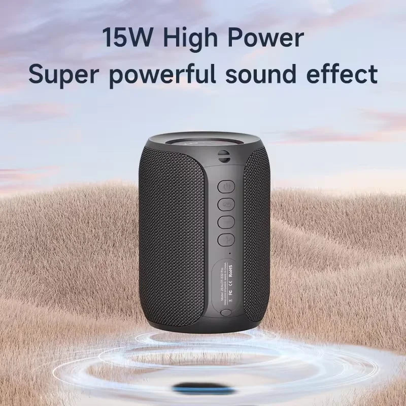 IPX5 Water Resistant Portable Bluetooth Speaker with Deep Bass, LED Lighting and Long Battery Life