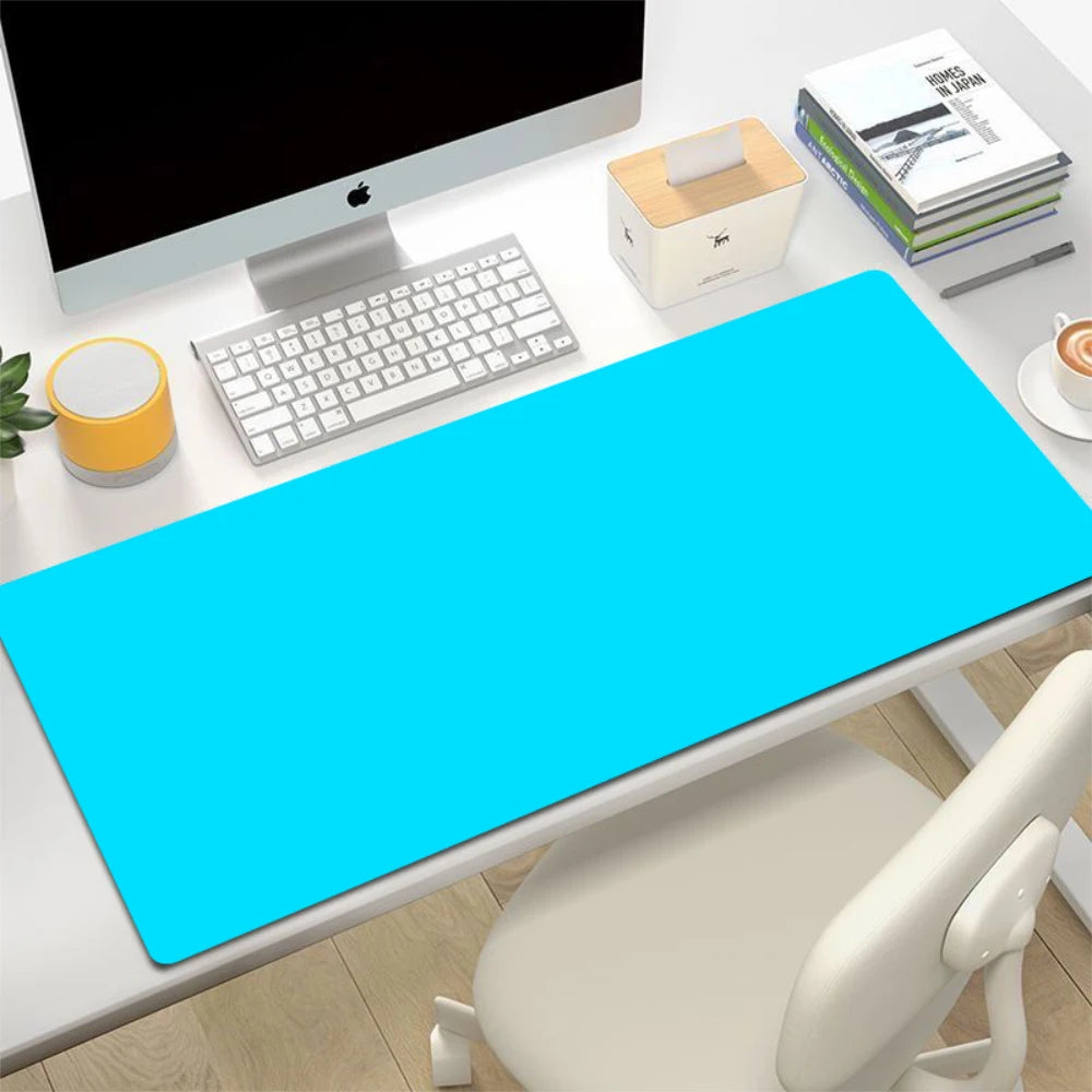 Large Waterproof Gaming Mouse Pad Solid Colour Natural Rubber Non-slip Desk Mat for Keyboard