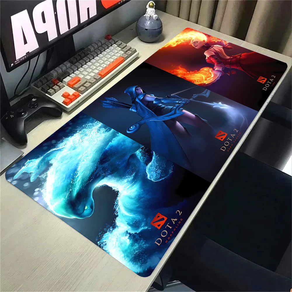 XXL Non-slip Rubber Gaming Mouse Pad with Stitched Edges for Desk and Keyboard 90x40cm