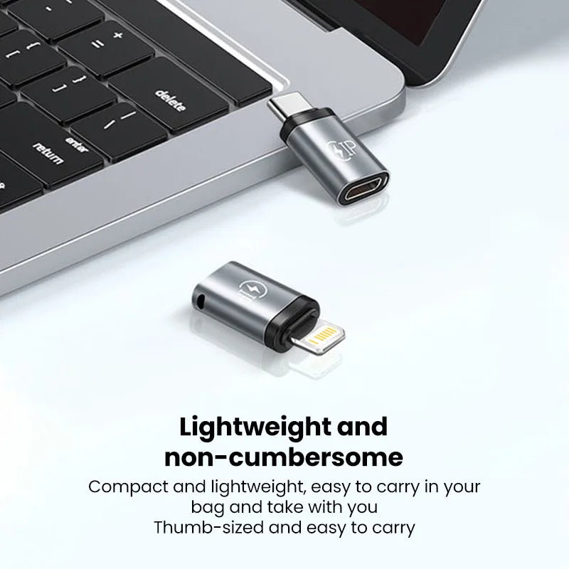 Lightning to USB-C Adapter, 20W Fast Charging Converter for iPhone, Huawei, Xiaomi, and Samsung