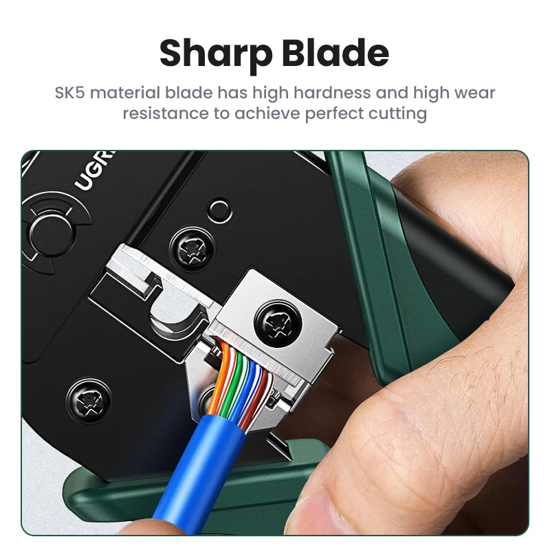 RJ45 Network Cable Crimping Tool for CAT6 CAT7 Ethernet LAN Cutting Stripping Crimper Pliers