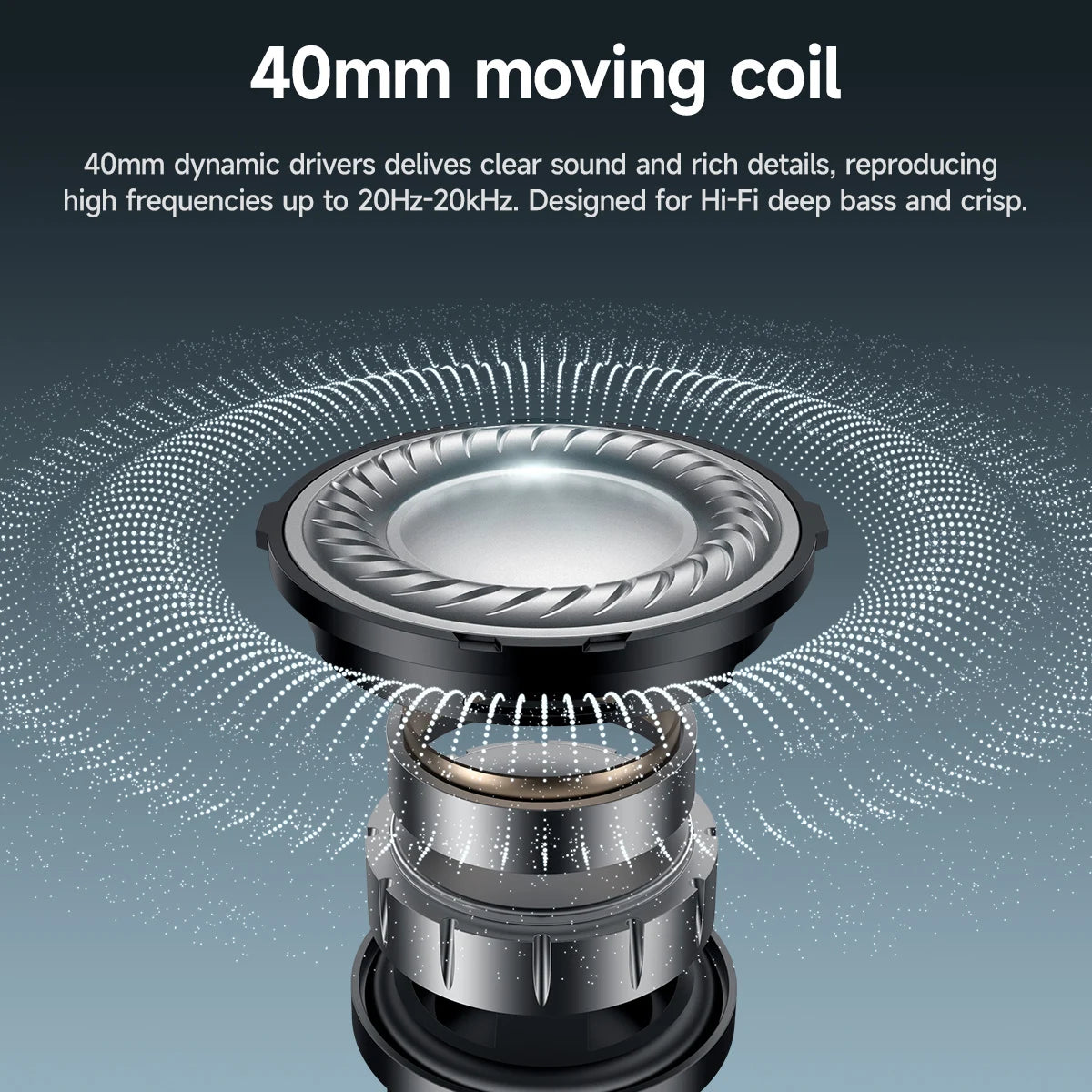 Wireless Over-Ear Headphones with Active Noise Cancelling Bluetooth and HiFi Sound