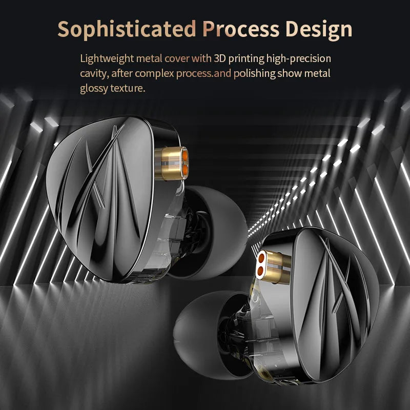 Premium In Ear Wired Earphones with Hybrid Drivers and Adjustable Sound Tuning Switch