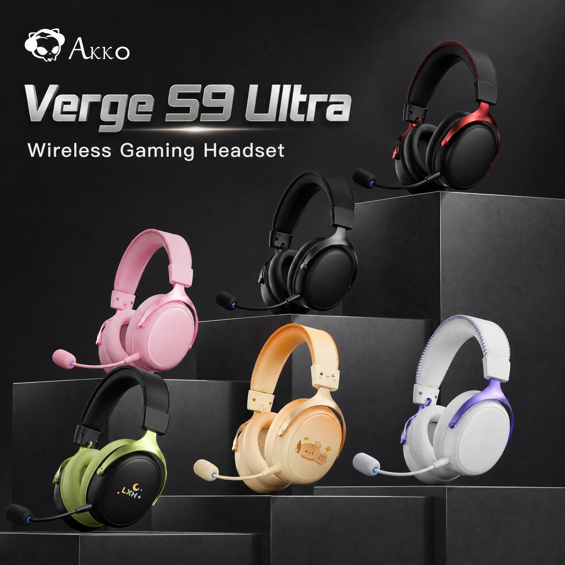Quad-Mode Wireless Gaming Headset with 7.1 Surround Sound, Detachable Mic and 53mm Drivers