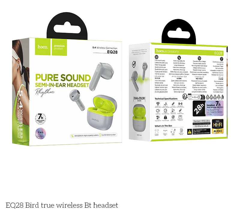 Semi-Open True Wireless Bluetooth Earphones Portable Sports Headset Stereo Earbuds with Mic