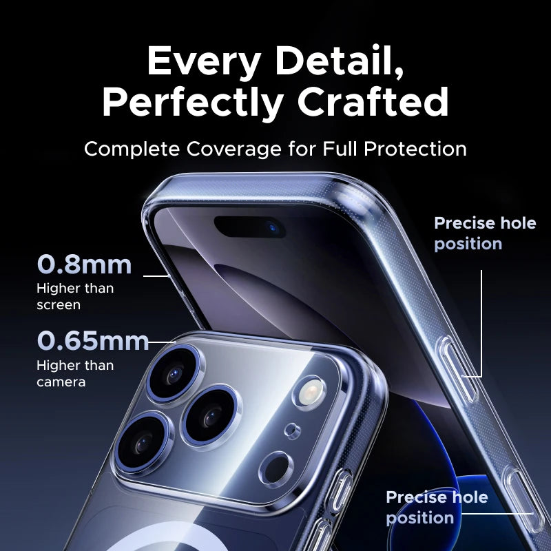 Magnetic Clear Shockproof Case for iPhone 17 Pro Max 16 15 14 MagSafe Compatible Slim Cover