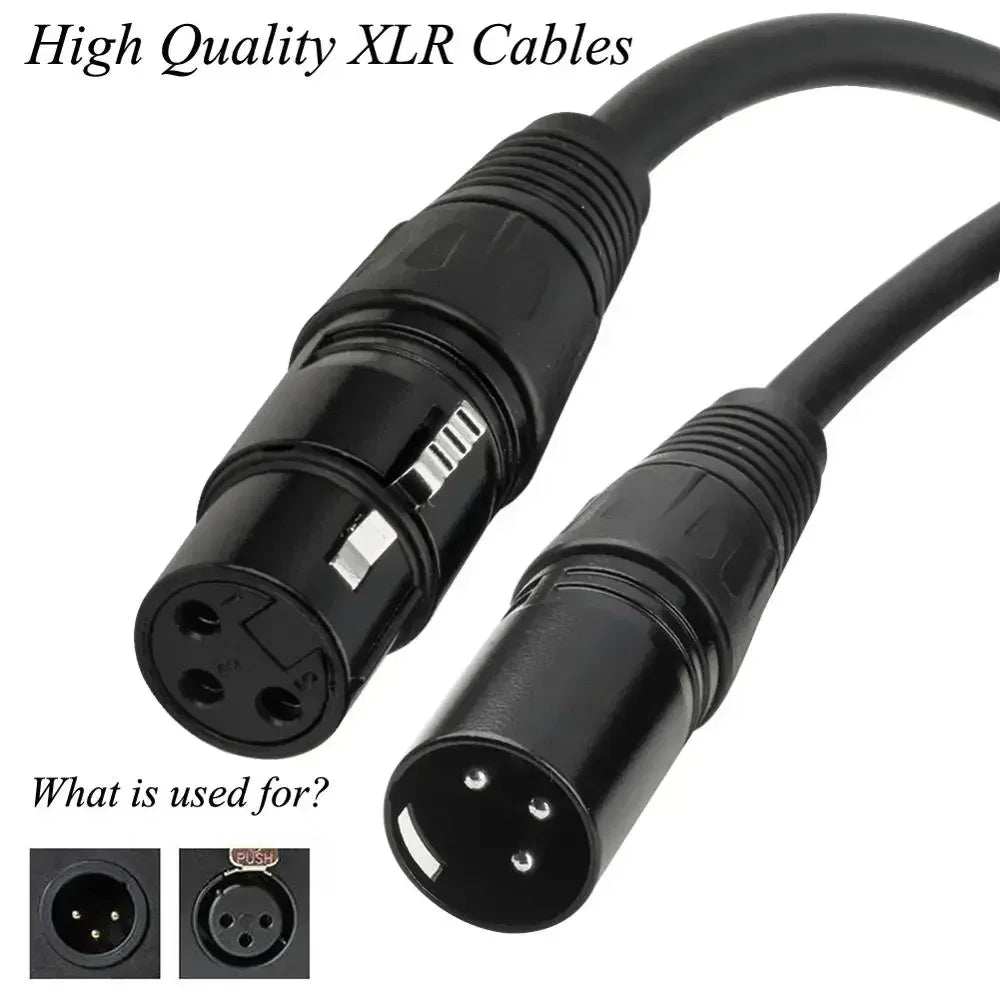 BSN XLR Audio Cable 3-Pin Male to Female Shielded OFC Mic Lead for Mixer, Amplifier & Studio Use