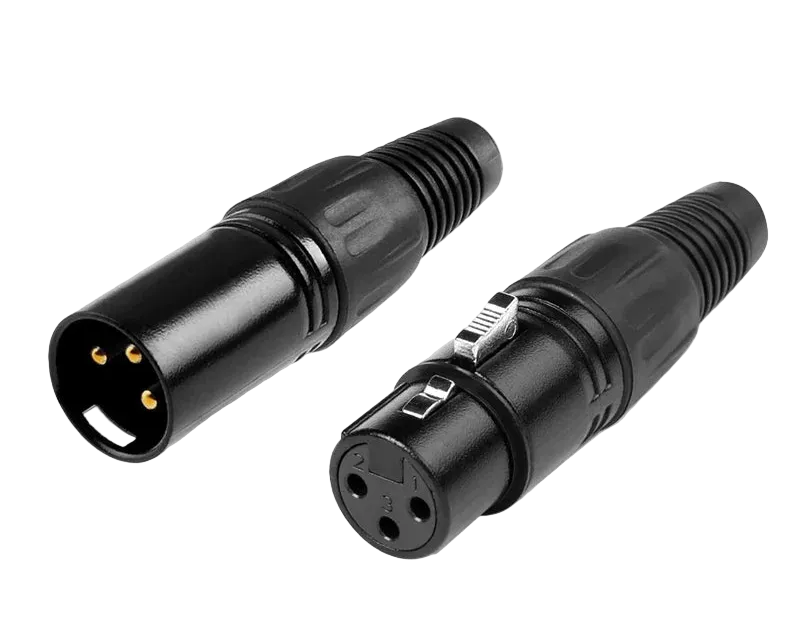 3 Pin XLR Male to Female Microphone Audio Adapter Connectors Set of 4 for Studio Use