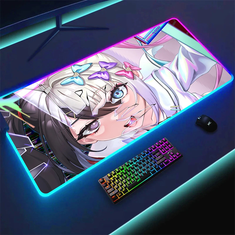 Extended RGB Gaming Mouse Mat with LED Lighting Extra Large Waterproof Non Slip Rubber Surface