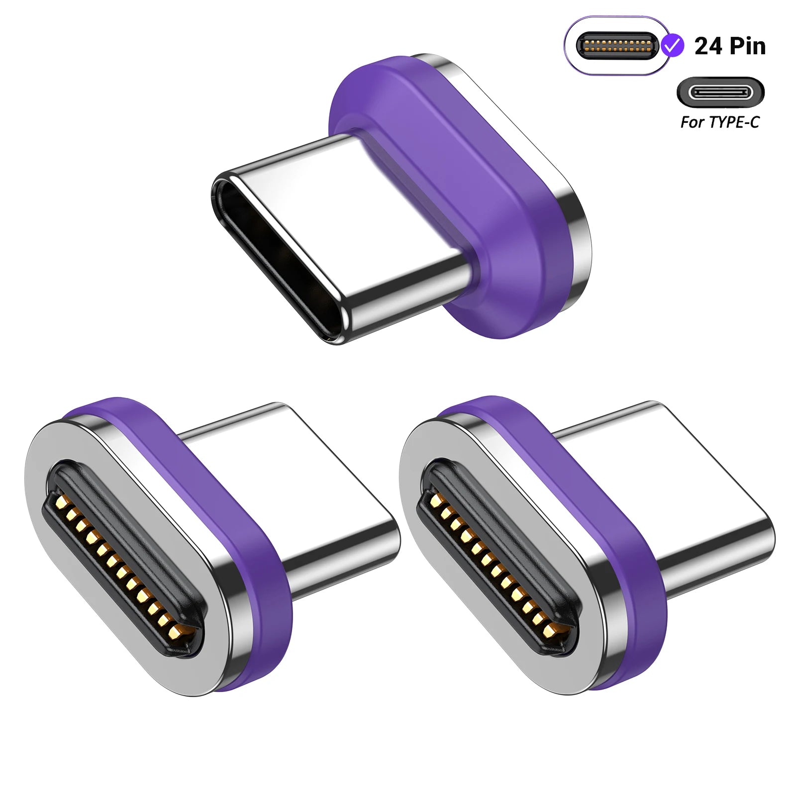 USB C Magnetic Adapter 40Gbps 8K 60Hz 240W PD Fast Charge Converter for Laptops and Devices