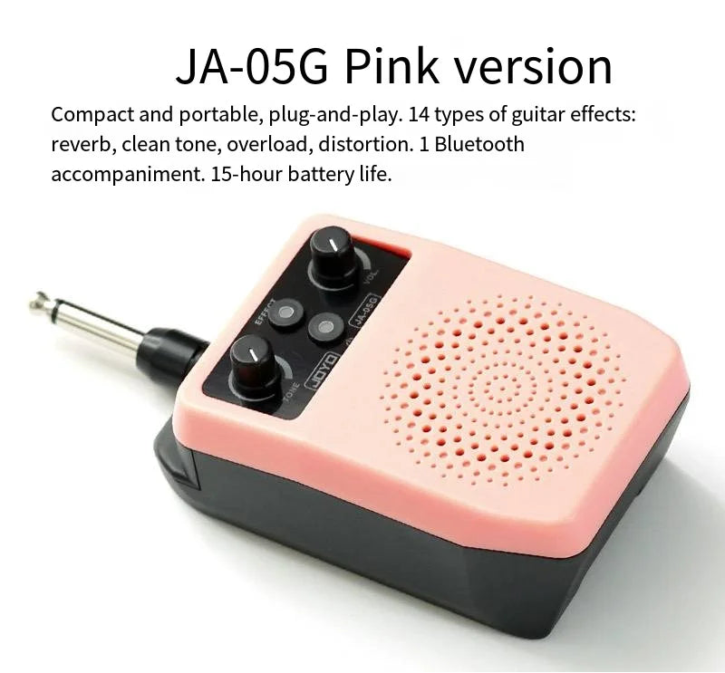 Mini Portable Electric Guitar Amplifier 5W Rechargeable with Bluetooth and Built-in Effects