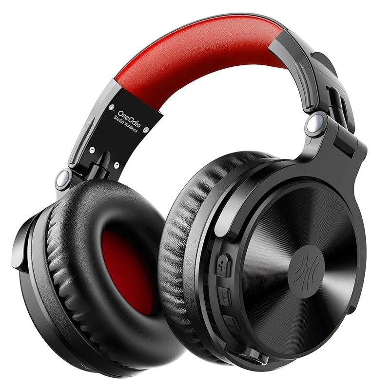 Wireless Bluetooth 5.2 Over-Ear Headphones with Detachable Microphone for Gaming, Calls and Music