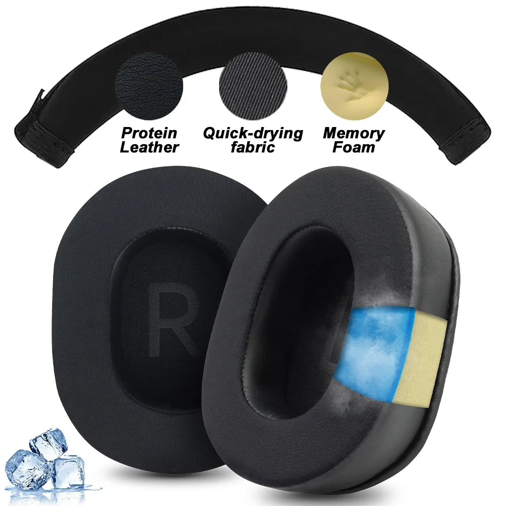 Premium Replacement Audio-Technica Oval Ear Pads Cushions for Over-Ear Headphones Various Materials