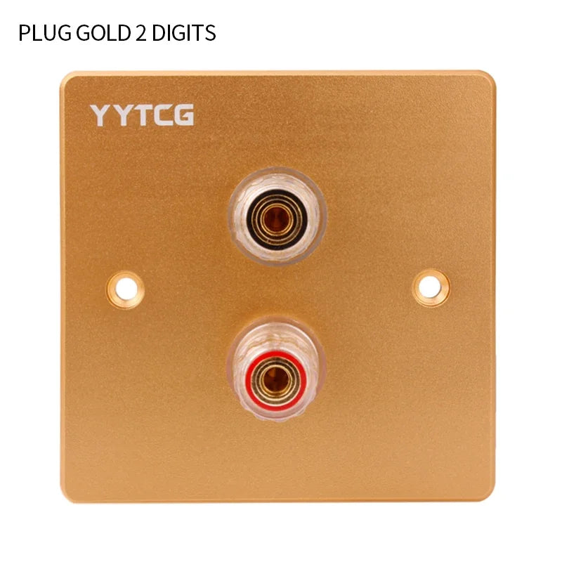 Premium 5.1 Channel Audio Terminal Wall Plate with Banana Speaker Connectors