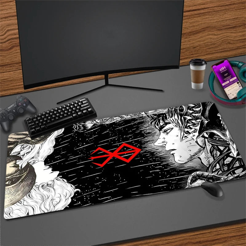 XXL Non-slip Rubber Mouse Mat for Gaming and Office | Extra Large Desk Pad with Stitched Edges